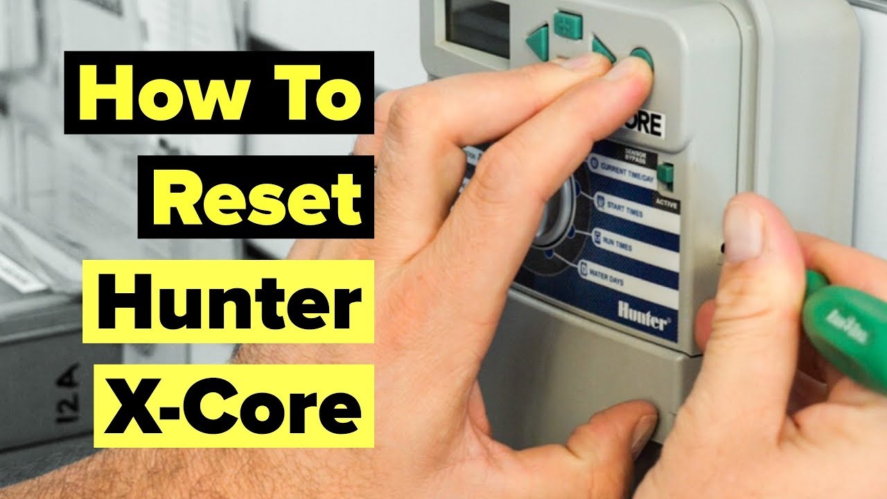 How To Reset A Hunter X-Core Irrigation Controller - YouTube