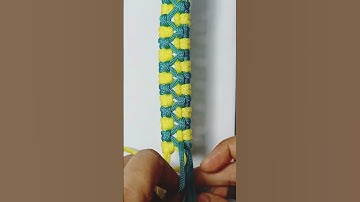 how to make a Crossed chain sennit friendship bracelet 📿#shorts #shortsfeed #youtubeshort #bracelets