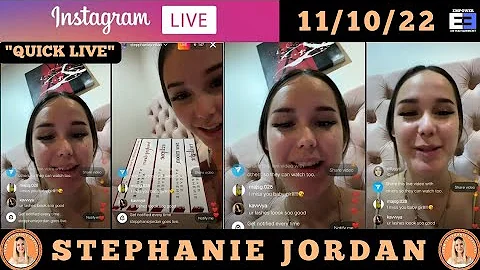 STEPHANIE JORDAN - LIVE ON INSTAGRAM 11/10/22 #ste...