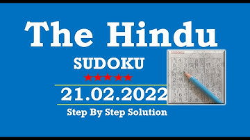 How to Solve 5 Star Hindu  Sudoku Feb 21, 2022 -  Step By Step Solution