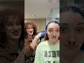 DYEING MY SISTERS HAIR BLUE!!! #curlyhair #hairtransformation