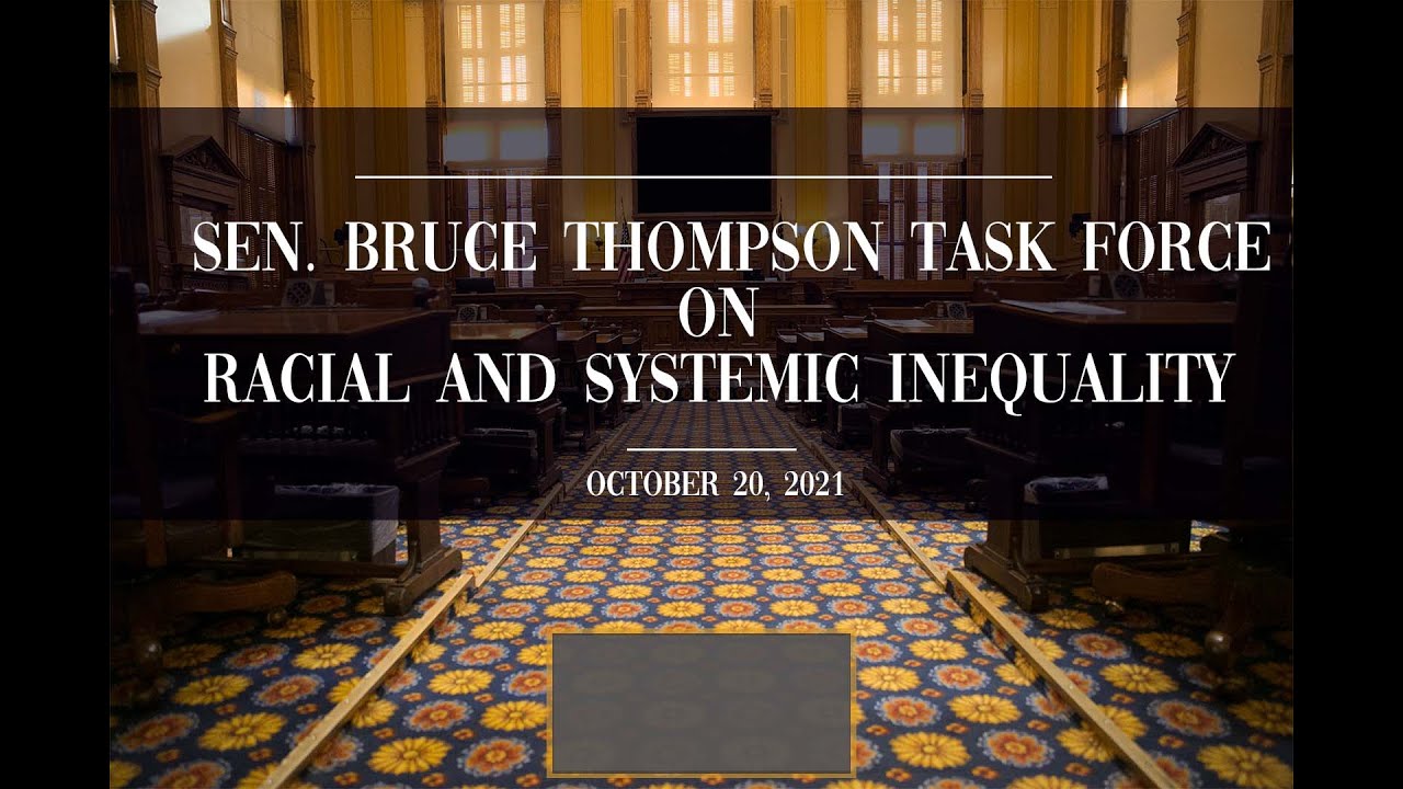 Sen. Bruce Thompson Task Force on Racial and Systemic Inequality 10/20/21