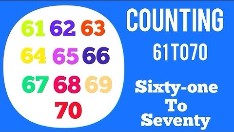 learn counting 61 to 70