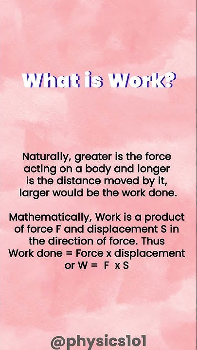 what-is-work-in-physics-explained-learn-physics-youtube