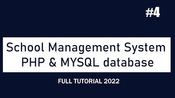 How to Make School Management System Using PHP & MYSQL database   Part  4