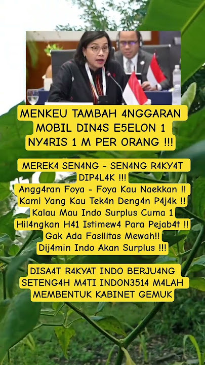 MENKEU TAMBAH 4NGGARAN MOBIL DIN4S E5ELON 1 NY4RIS 1 M PER ORANG !!!.