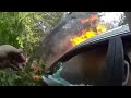 New video shows deputies pull disoriented man from burning car in Wise County