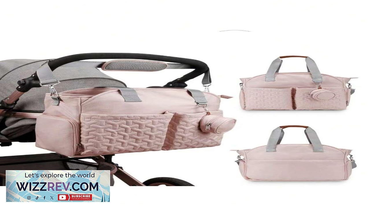 Large Capacity Stroller Bag Hanging Stroller Diaper Bag Maternity Bag For Mom