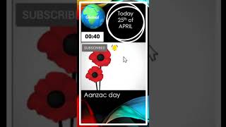 Aanzac day | Today