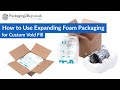 Expanding foam void fill packing, Packaging2Buy