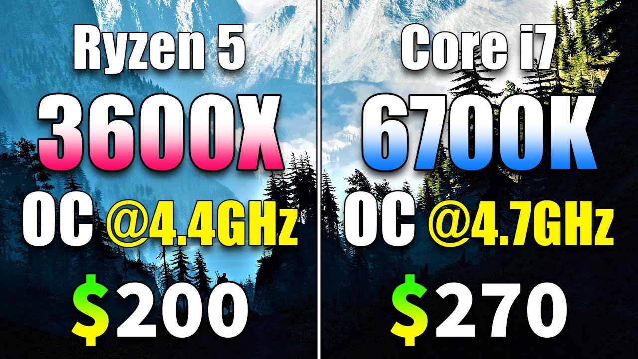 3600X @OC vs Core i7 6700K @OC | PC Gameplay Benchmark Test - YouTube