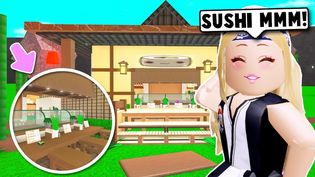I Made A Sushi Restaurant On Bloxburg Roblox Youtube
