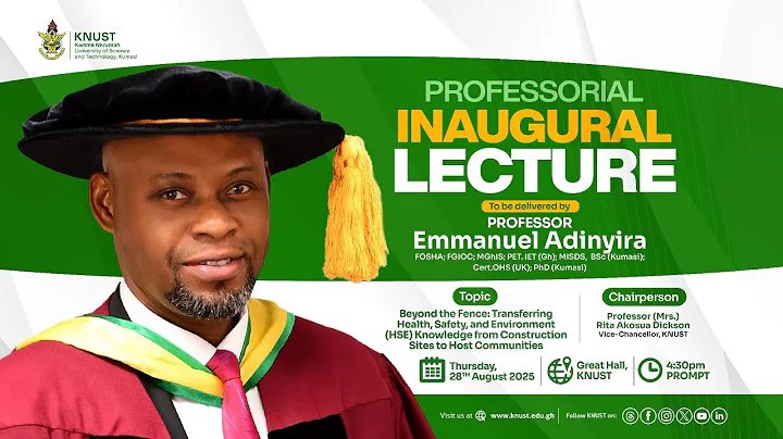 Professorial Inaugural Lecture to be delivered by Professor Emmanuel Adinyira
