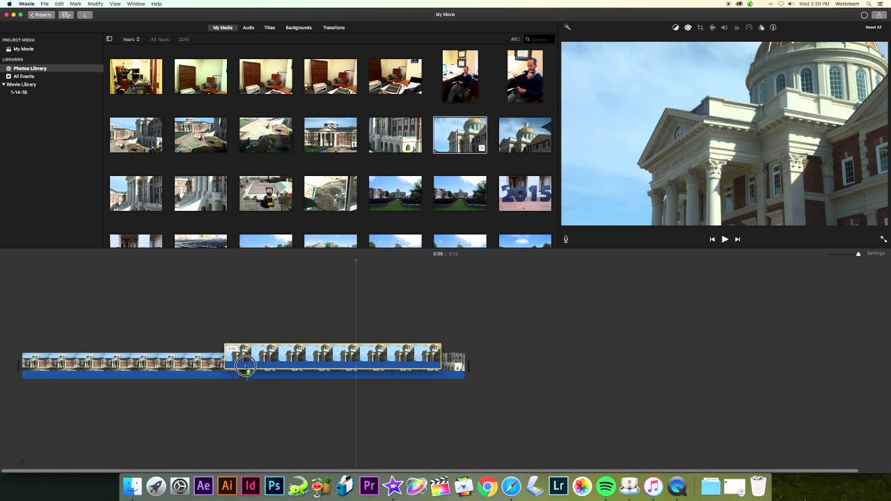 iMovie: Adding Audio and Still Pictures - YouTube