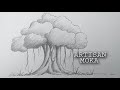 Art18|How to draw a Banyan tree step by step for beginners|How to draw a Banyan tree easy|Tree draw