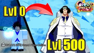 GPO Update 5: Starting Over with Hie as Aokiji, Noob Level 0 to Pro Max 500 in Grand Piece Online