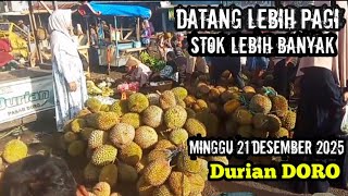 Hunting for Cheap Durian at Doro Market, Sunday, December 21, 2025. In the morning, stock is bigger.