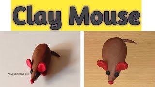 how to make mouse using clay \/ clay animals \/ clay modelling mouse