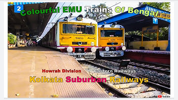 Colourful EMU Local trains | Kolkata Suburban Railways | Eastern Railway | Indian Railways