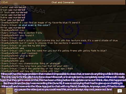 Minecraft's Softlock Bug in the Chat is a HUGE Problem!