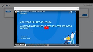 Video Control for AgilePoint NX eForms