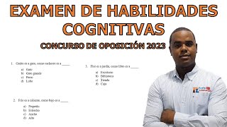 EXAMEN DE HABILIDADES COGNITIVAS | ANALOGÍA VERBAL | CONCURSO DE OPOSICIÓN DOCENTE 2023