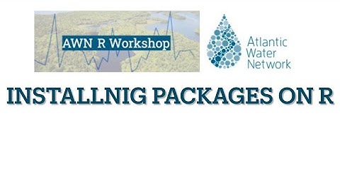 Temperature Logger R Workshop: Installing Packages