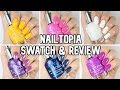 Nailtopia nail polish live swatch application and review  elizabeth anne