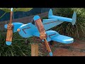 How to make a 2 propeller diy airplane whirligig