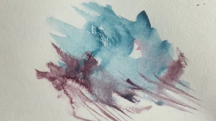 Brief abstract watercolor painting demo