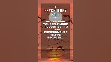Unlocking Productivity: The Impact of a Clean Environment on Your Brain #Psychology #shorts