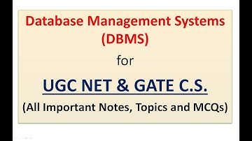 Database Management Systems Important Notes and Questions for UGC NET | GATE | PGT Computer Science