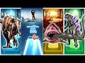 🦖JurassicWorld Triceratops🆚T-Rex The 🆚Indominus Rex The 🆚King kong The Coffin __ TilesHop