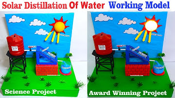 solar distillation (water purification) working model - science project - award winning | howtofunda