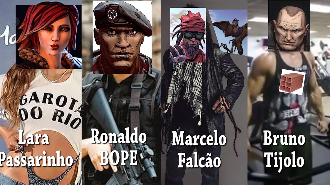 E SE FOSSE NO BRASIL? como seriam os nomes dos caçadores de arcas? E se borderlands fosse no brasil?