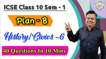 ICSE MCQ Questions Sample Paper ||History/Civics -6 ||ICSE MOCK Test Series|| Shree Ramban Education