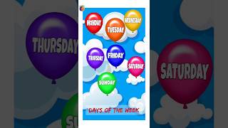Learn week name || sunday monday song #kindergarten #kidslearning #learningforkids