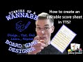 How to create an editable score sheet in TTS?