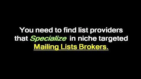 Find Top Rated Mailing Lists Brokers The Easy Way!