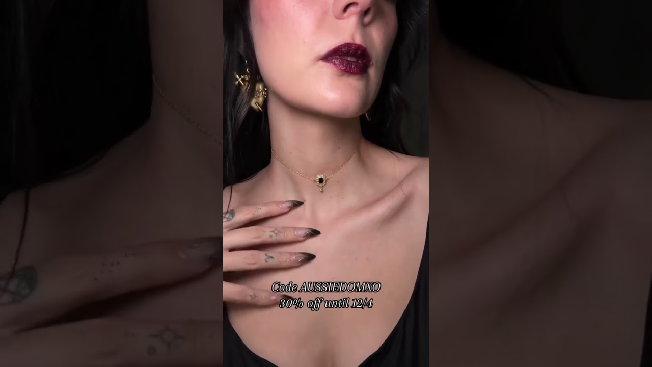 my regal rose necklace collection 🖤 my discount code is AUSSIEDOMXO 
