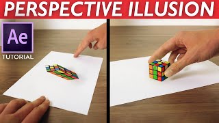 Rubik's Cube PERSPECTIVE ILLUSION - After Effects VFX Tutorial