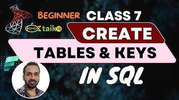 Class 7 Create Tables with primary Key in SQL by taik18