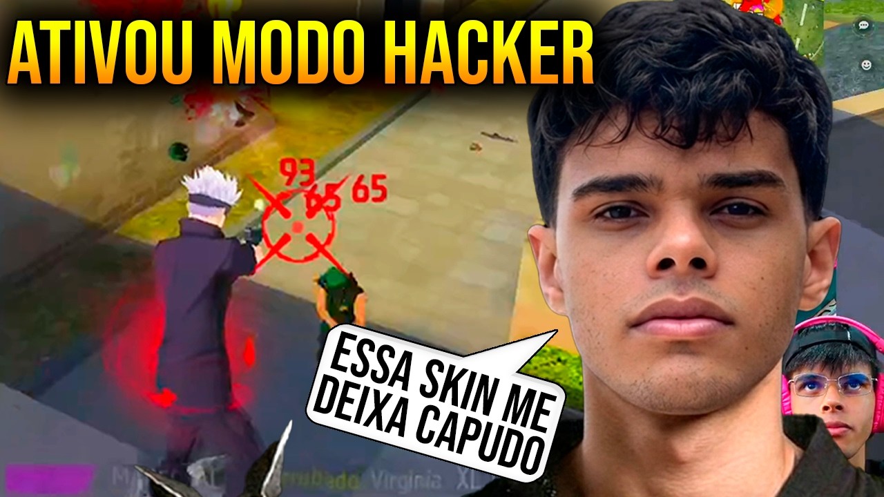 ATIVOU O MODO HACKER - SKIN DO GOJO DEIXOU O MARECHAL MUITO CAPUDO! FREE FIRE - NINJA CLIPS