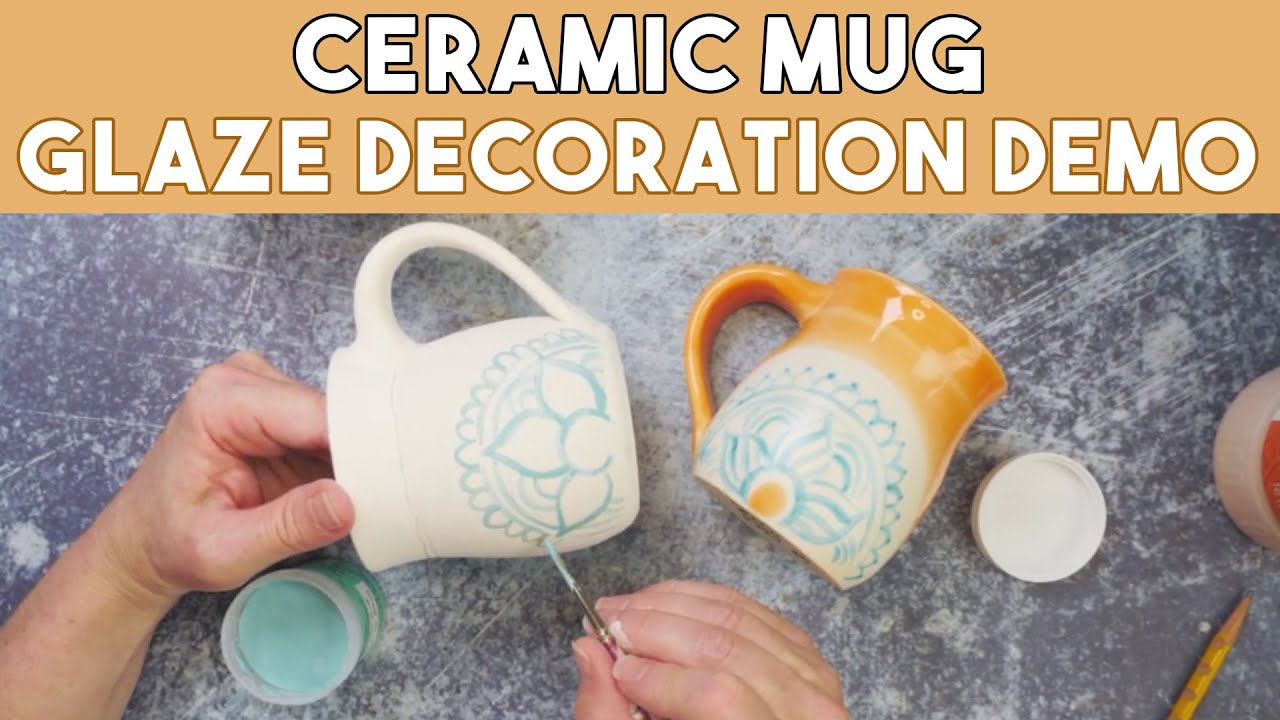 Ceramic Mug Glaze Decoration Demo - YouTube