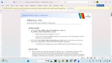 Illustrated Excel 365 | Module 11: SAM Project B Alliancy, Inc.