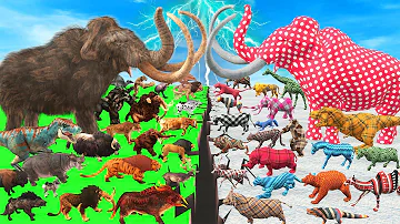 Prehistoric Animals Epic Battle Real Life Animals Vs Cloth Animals Animal Revolt Battle Simulator