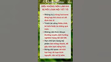 Điều tuyết đối không nên làm khi bị rối loạn nội tiết #videoshort #phunu#noitietto#tienmankinh