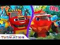 Robot Blaze Toy Rescues Baby T-Rex Dinos! | Blaze and the Monster Machines Toys | Toymation