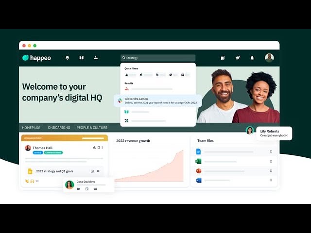 Intranet that connects growing teams | Happeo solves your information chaos at work