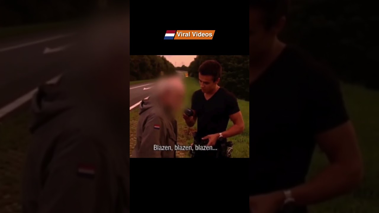 Deze man heeft TEVEEL GEDRONKEN, maar is tijdens het blazen GOUDEERLIJK. 